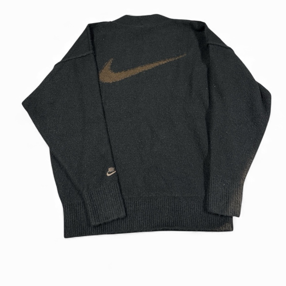 Nike Sportswear Tech Pack Knit Sweater Mens M Black Pullover V Neck Oversized - Picture 3 of 10